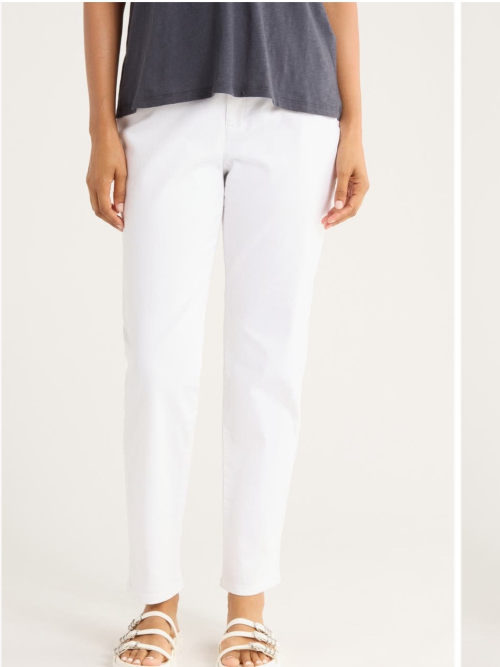 Eileen Fisher Women’s White Straight-Leg Jeans Large NWT